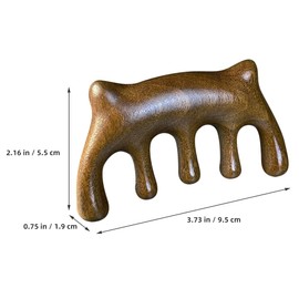 TOVINANNA Wooden Scalp Massager, Sandalwood Wooden Wide Tooth Massage Comb, Cat Ear Gua Sha Massage Comb for Stress Relax, Hair Growth and Care