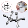 Meter Box Key Gas Key, 2-Piece 4-Way Multi-Functional Utilities Key