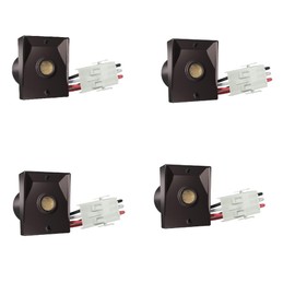 Solus Dusk-to-Dawn Sensor with Ezee Change Plug – Outdoor Photocell Sensor for 3" Lamp Posts – Auto On/Off – UL Listed – 120V – 5 Year Warranty, (Bronze, Pack of 4)