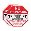 T&R No Trespassing Private Property Sign Video Surveillance Sign -