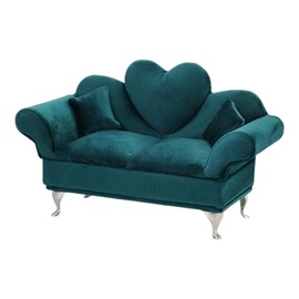 Harilla Miniature Dolls Accessories, Dollhouse Furniture, Jewellery Box, Organiser, Beautiful Mini Bedroom Decoration, Jewellery Storage Box for Necklace, Double Sofa 2