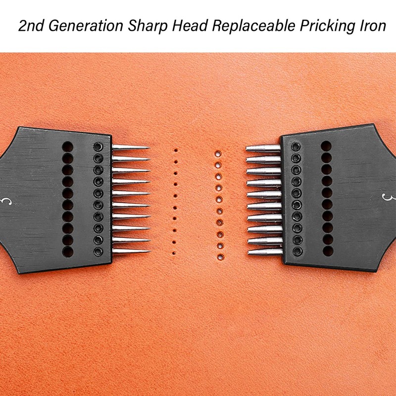 WUTA Removable Circle Leather Hole Punch Sharp Head Replaceable Pricking