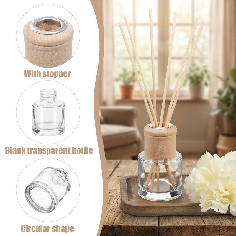 20 Set Reed Diffuser Bottle Refillable Empty Glass Jars with