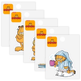Garfield® 5-Pack Sticker Bundle - Waterproof Stickers for Water Bottles and Laptops