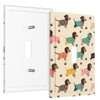 Buyidec Dachshund Colorful 1 Gang Single Toggle Outlet Light Switch