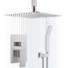 SunCleanse Rainfall Shower Faucet Set Brushed Nickel Shower Combo Set