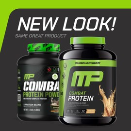 Muscle Pharm Combat Protein Powder, Horchata Flavor, Fuels Muscles for Productive Workouts, 5 Protein Sources Including Whey Protein Isolate & Egg Albumin, Gluten Free, 4 lb, 52 Servings