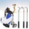 Desktop Golf Pen Set 3 Ballpoint Pens and Mini Bag