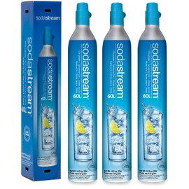 SodaStream CO2 Gas Carbonation Bundle - 3 Cylinders - Blue Screw-in System - Never run out of CO2 Again - Compatible with Fizzi, OneTouch, Jet, Spirit, Penguin, Ninja Thirsti, DrinkMate, Aarke