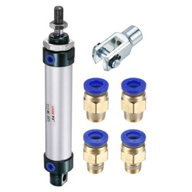 YOKIVE Pneumatic Air Cylinders, with Y Connectors and fitting Great for Automatic Equipment (25mm Bores 75mm Stroke)