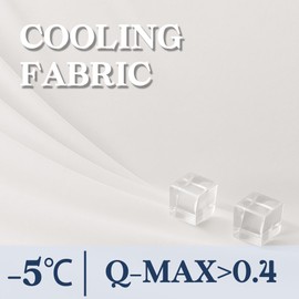 DOWNCOOL Cooling Blanket Throw Size, White Summer Blanket for Hot Sleeper and Night Sweats, Lightweight Soft Q-Max>0.4 Arc-Chill Cool Blanket