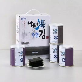 Seller Aid [셀러에이드]곱창캔김 조미김 4입 설 명절 선물세트 구정선물 부모님설선물 Sellerade Spicy Gopchang Canned Seaweed Gift Set for Lunar New Year and Parents' Day