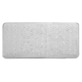 Anti-Slip Tub Mat with Suction Cups - Non-Slip Bath Mat for Shower - Machine Washable, Tub, Kids - Shower & Bathtub Mat - Toddler Friendly - Bath Mats for Bathroom, 17"x36", White