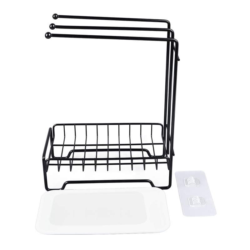 Dishcloth Drying Rack Sponge Holder Iron Draining Anti Slip Stable