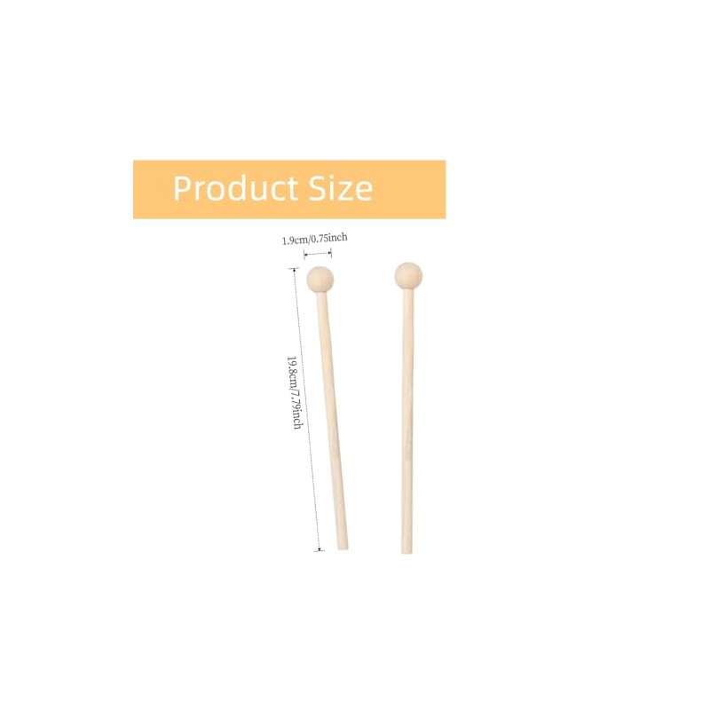 1 Pair Wooden Mallets Glockenspiel Xylophone Mallets Children's Drum Sticks