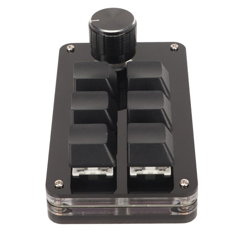 6 Key Mini Keypad with Knob RGB Light Blue Switch