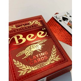 Bee Red MetalLuxe Playing Cards by US Playing Card