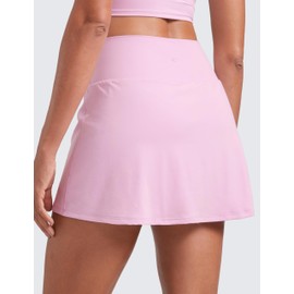 CRZ YOGA Womens Butterluxe Skirts High Waisted A Line Tennis Golf Athletic Casual Wortout Skorts with Pockets Vita Pink 14
