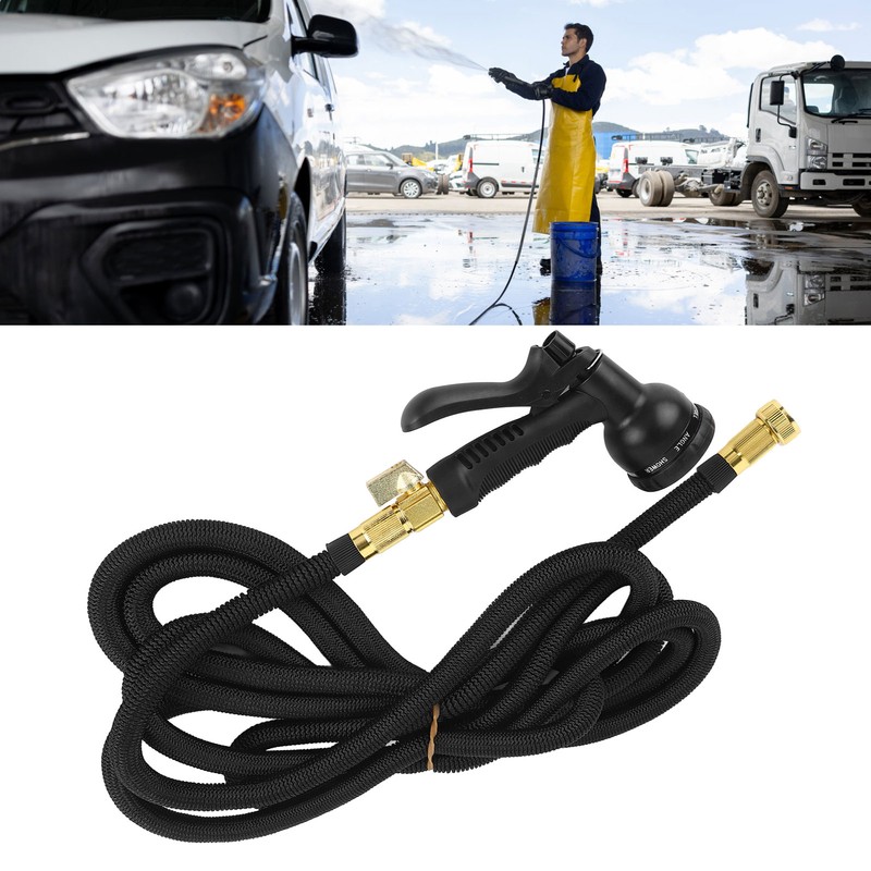 Expandable Garden Hose with Sprayer 49.2ft TPE Automatically Retractable Flexible