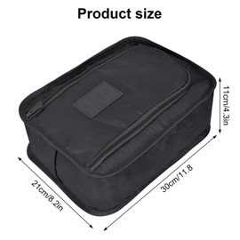 Shoe Bag Travel Pack of 2 Shoe Bags Organiser Travel Multilayer Travel Shoe Bag Shoe Bag Waterproof Shoe Bag Waterproof with Zip Closure Shoe Bag Travel Shoe Bag Travel, black, shoe bag