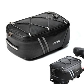 Bicycle bag, bicycle bag on the back seat, seat bag, trunk bag, backpack, mountain road, mountain bike, ride back seat, back seat bag, bicycle, waterproof bicycle bag with rainproof cover