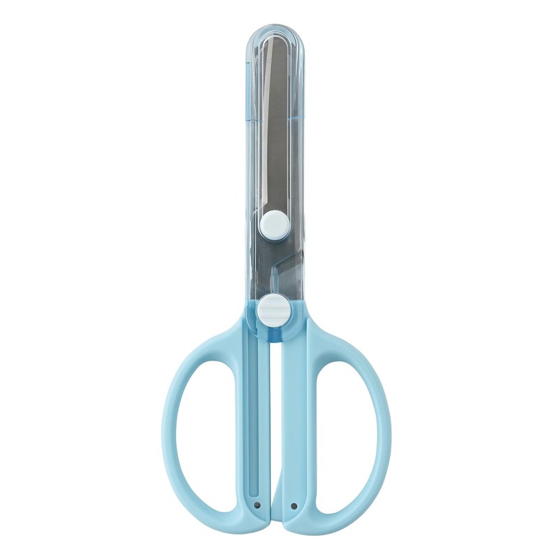 Kutsuwa SS122L Children's Scissors with Integrated Cap, For Left Hand,