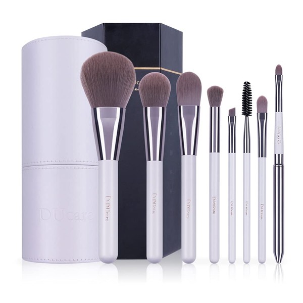 DUcare Make up brush set, 8 pieces, professional premium synthetic make-up brush set for face, eye shadow, eyeliner, foundation, lips, powder, with brush storage, gifts for women