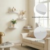 MIHORLIFE 19.3X15cm Wooden Round Floating Shelves, Compact Style Mini Wall