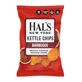 Hal's New York Kettle Cooked Potato Chips, Barbeque, 1 Oz (Pack of 60)