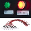 50PCS 12V 8mm Chromatic LED Lamp Beads with 20CM 26AWG