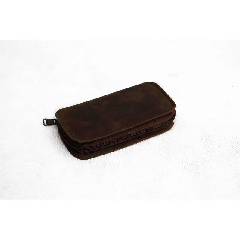 Full Leather Fly Fishing Wallet Lambs Wool Lined
