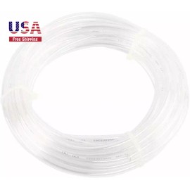 sashow Pneumatic Air Tubing 12mm OD x 8mm ID 5m 16.4ft PU Air Compressor Tube Clear