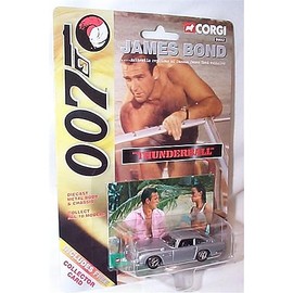 Corgi JAMES B0ND 007 collectors card thunderball silver hard top car 1.64 ish scale diecast model
