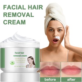 Facial Depilatory Cream and Body Hair Removal Cream for Women, Aloe Vera Remover for Upper Lip and Chin for Face Hair Remover for Body Sensitive Skin Gentle and Non-Irritating (2PCS)