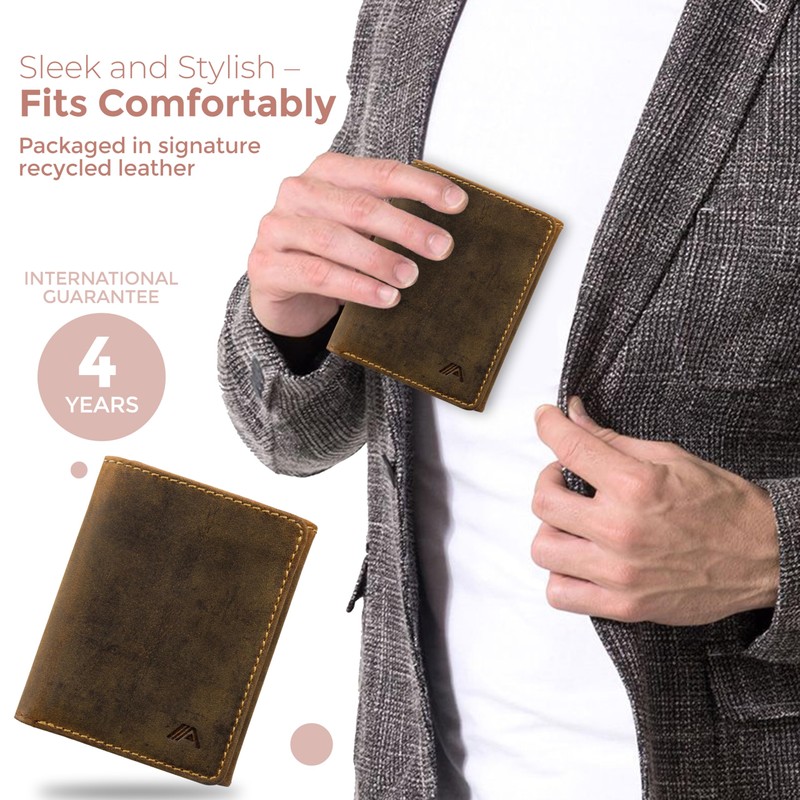 A-SLIM Reiya | Trifold RFID Wallet | Leather Card Holder