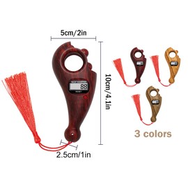 Abiyou 3PCS Buddha Beads Counter,Player Digital Beads Counter,Hand Tally Counter for Buddhist Prayer,Digital Finger Counter Buddhist,Digital Counter for Buddhist,for Prayer Islamic Muslim Buddhist