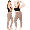 Women's Cotton Plus Size Leggings Mocha 7X