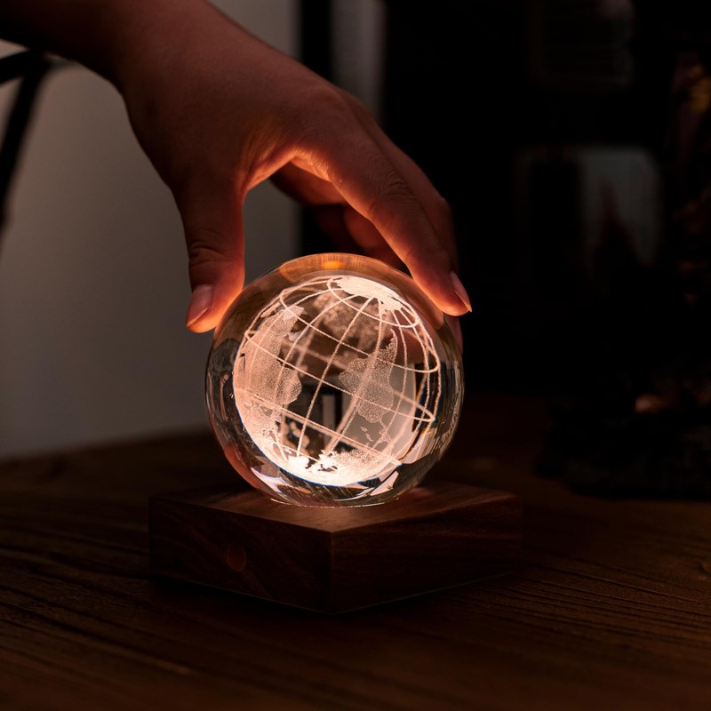 Amber Crystal Light LED Globe
