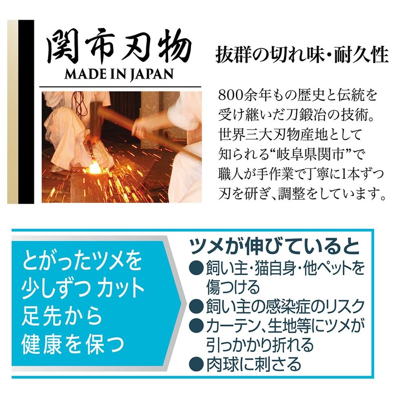 Petio SelfTrimmer 2-Blade Cat Claw Clippers Made in Japan