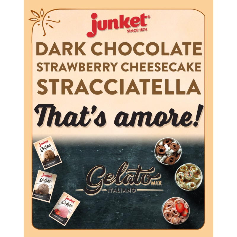 Junket Homemade Chocolate Gelato Mix (Ice Cream Maker or Stir