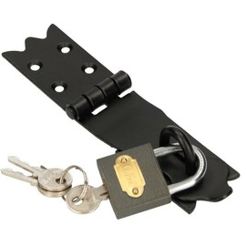 KOTARBAU® Safety Hasp 150 x 35 mm with Padlock Hasp Hinge Door Bolt Locking Folding Bolt Cellar Lock Robust
