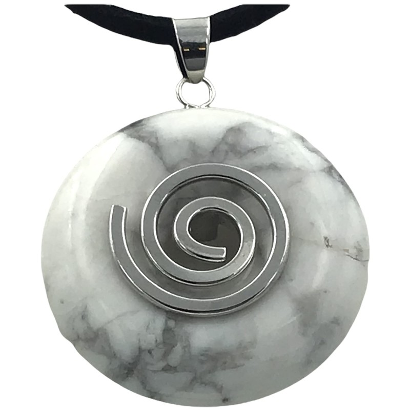 Steinfixx® - Premium Magnesite Donut Optional Necklace with Silver or