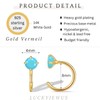Turquoise Earrings for Women, Gold Turquoise Jewelry Hoop Earring Stud,