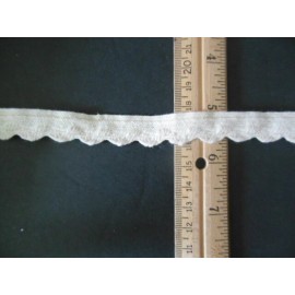 Wright's 2 yards off-white cotton trim, 3/4", BY THE YARD, NEW OFF OF THE REEL