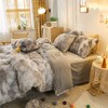 Jameswish Shaggy Plush Duvet Cover Set Super Soft Fluffy Faux
