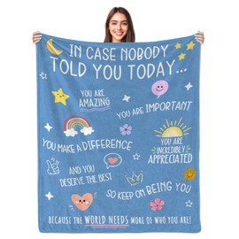 Thank You Gifts for Women Men, Heartwarming Blanket Appreciation Words, Teacher Employee Nurse Appreciation Gifts, Thank You Gift Blanket 50 x 60 inch