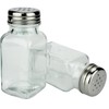 Staffy Salt and Pepper Glass Shakers Screw Top Cutlery for