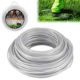 Dhqkqg Heavy Duty Strimmer Wire, 3mm*45M Grass Trimmer Line, Metal Strimmer Line, Nylon Steel Core Grass Trimmer Wire, Round Replacement Strimmer Cord for Gardens and Lawns