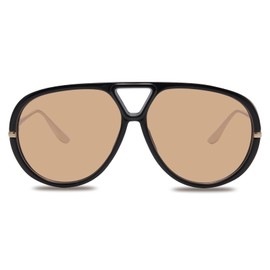 GIGIMOTTE Aviator Sunglasses for Women Retro Oversized Round Shades Trendy Shield Sun Glasses with UV400 Protection GM9609C4