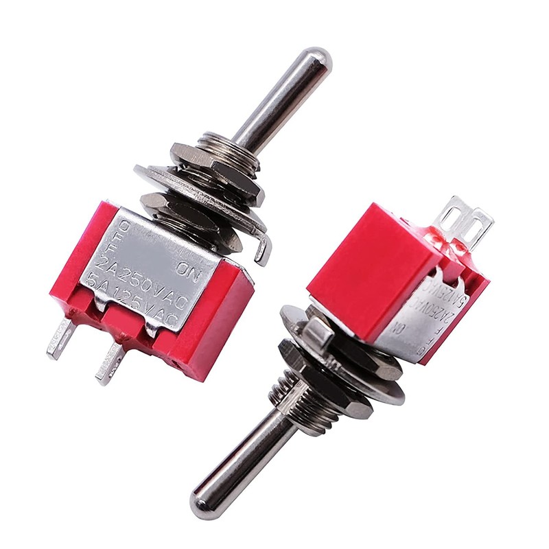 mxuteuk 8pcs SPST Mini Toggle Switch Miniature ON/OFF Switch 2Pins